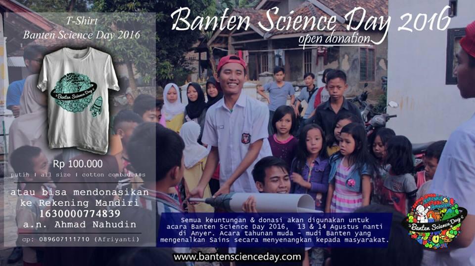 Open Donation For Banten Science Day 2016 &quot;Semua Anak Terlahir Sebagai Ilmuan&quot;