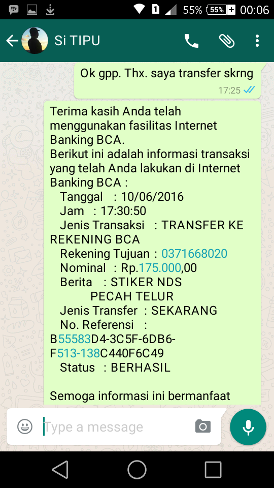 Surat Terbuka untuk Ayatullah Jaya Primanofa No Rek BCA 0371668020 hp 085743735712