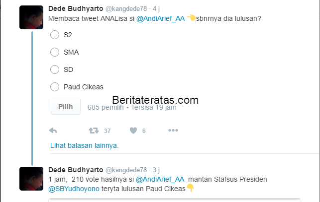 Dibully Netizen!! Andi Arief, Stafsus SBY Ini Disebut Lulusan PAUD Cikeas