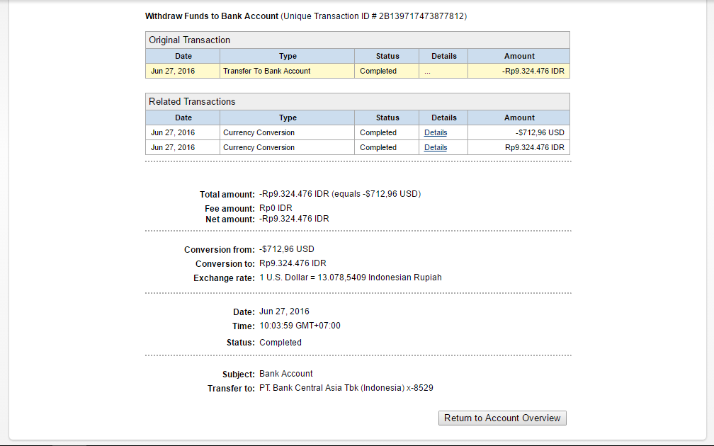 Jasa Withdraw PayPal Limited 180 Hari | Cepat - Murah - Terpercaya
