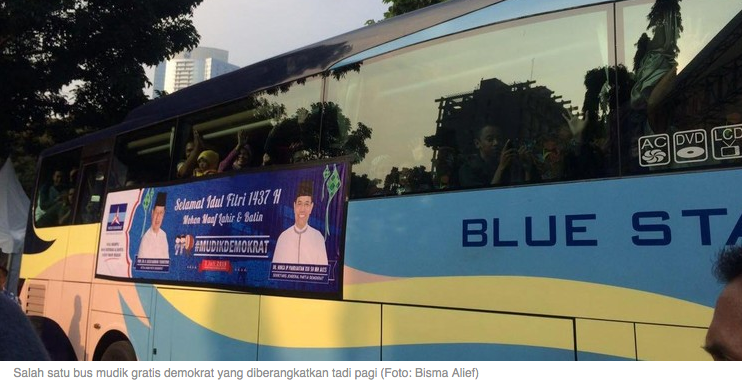 Satu Bus Mudik Gratis Demokrat Kecelakaan di Cikampek, Penumpang Selamat