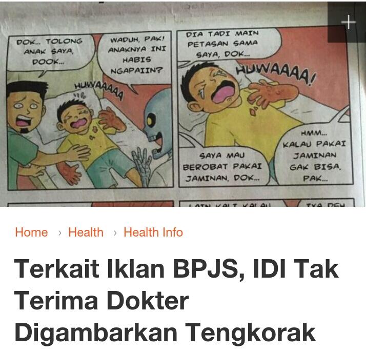 Terkait Iklan BPJS, IDI Tak Terima Dokter Digambarkan Tengkorak