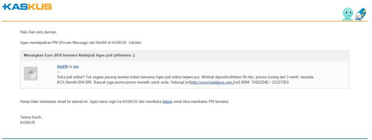 MARAKNYA SPAMMER Private Message DI KASKUS