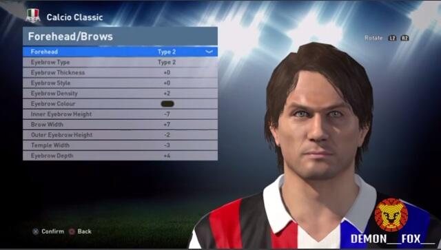 Panduan Face &quot;Player Classic&quot;, Pes Edit 2016