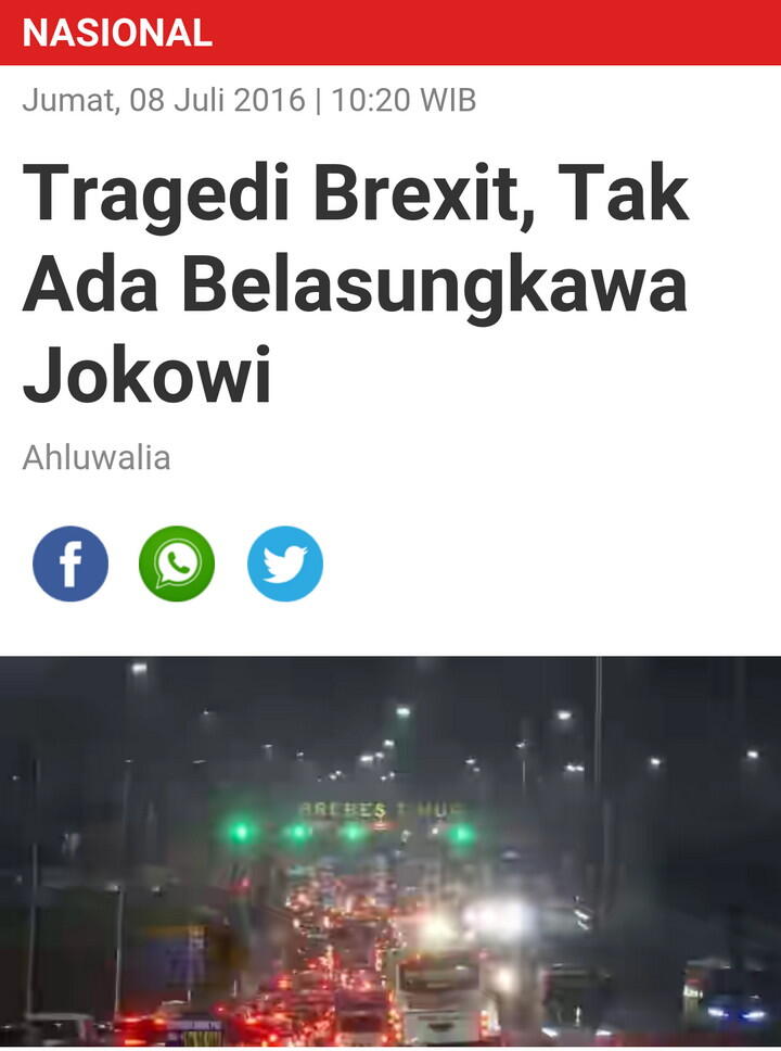 Tragedi Brexit, Tak Ada Belasungkawa Jokowi