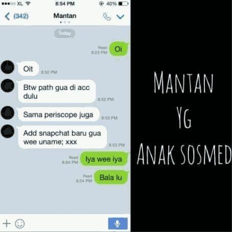 Tipe-Tipe Mantan Berdasarkan Cara Membalas Chat