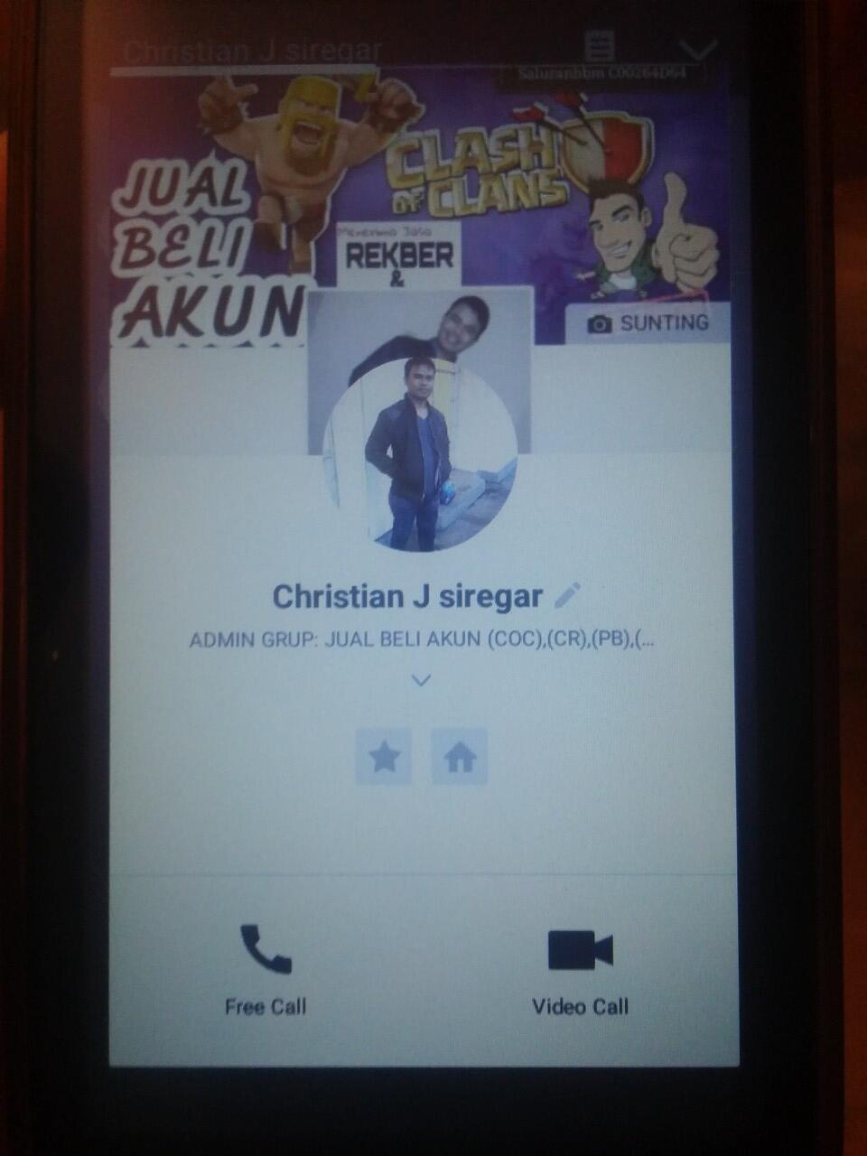 Biar Ngetopp nih penjual akun COC Christian J Siregar