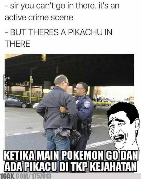 kumpulan meme yang menunjukan sisi negatif game Pokemon Go