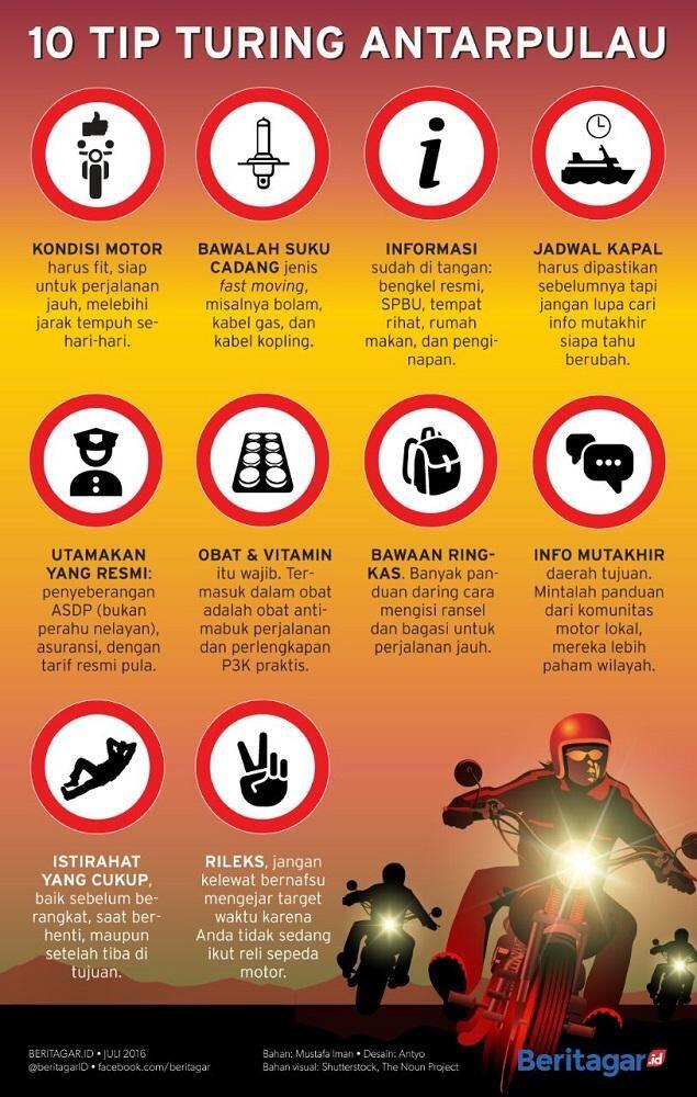 10 tip bermotor antarpulau