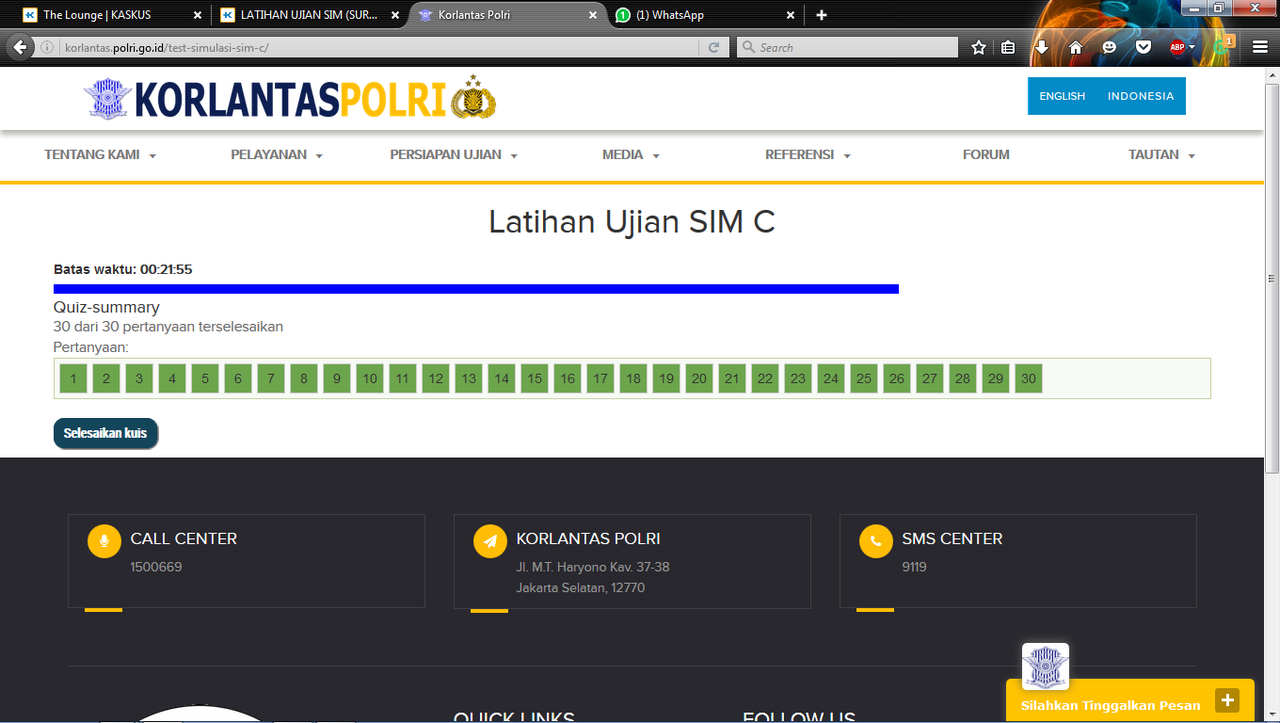 LATIHAN UJIAN SIM (SURAT IJIN MENGEMUDI)