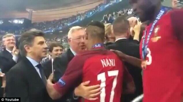 Ketika Cristiano Ronaldo dan Nani Bertemu Sir Alex Ferguson di Euro 2016