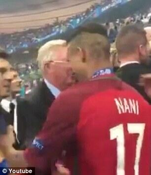 Ketika Cristiano Ronaldo dan Nani Bertemu Sir Alex Ferguson di Euro 2016