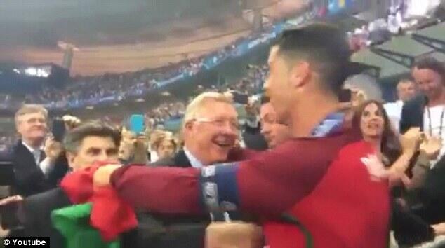 Ketika Cristiano Ronaldo dan Nani Bertemu Sir Alex Ferguson di Euro 2016