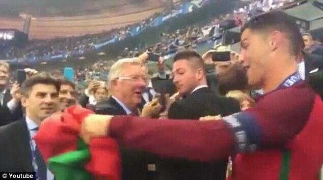 Ketika Cristiano Ronaldo dan Nani Bertemu Sir Alex Ferguson di Euro 2016