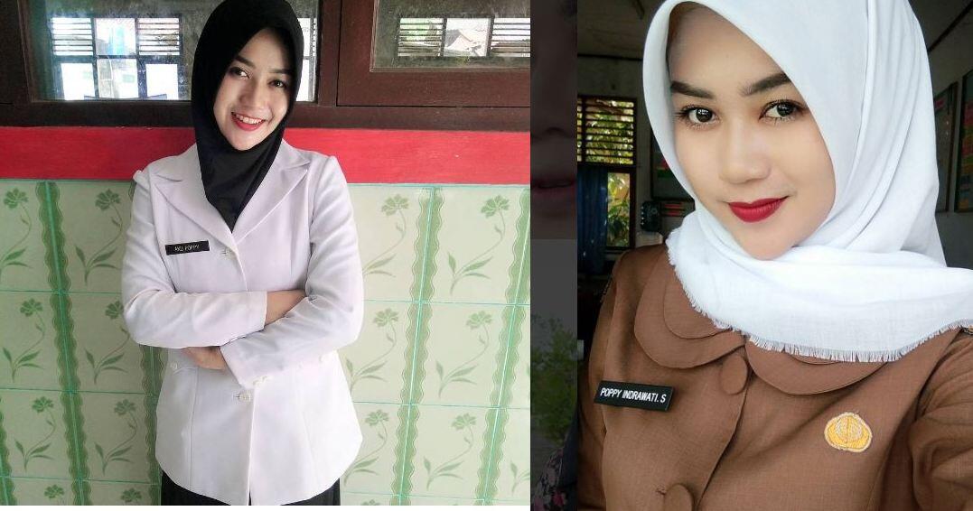 Viral di Sosmed, Netizen Dihebohkan Sosok Guru Berhijab Berparas Cantik