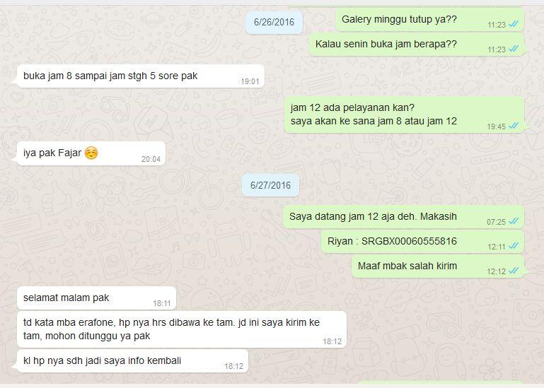 Beli HP di Galeri Indosat. Pastikan cek seluruh fungsi sebelum meninggalkan TKP. 