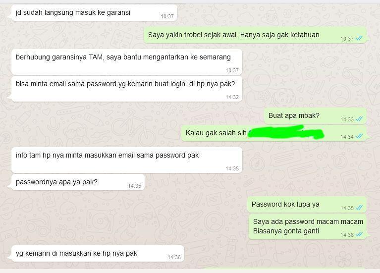 Beli HP di Galeri Indosat. Pastikan cek seluruh fungsi sebelum meninggalkan TKP. 