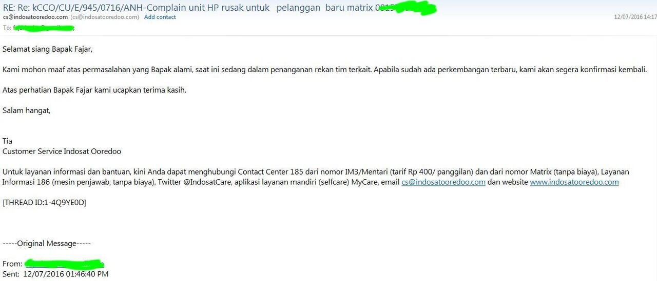 Beli HP di Galeri Indosat. Pastikan cek seluruh fungsi sebelum meninggalkan TKP. 