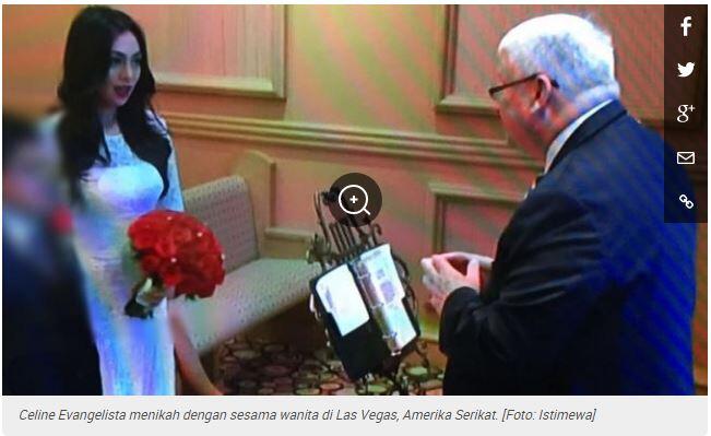 PERNIKAHAN SESAMA JENIS CELINE EVANGELISTA DI LAS VEGAS
