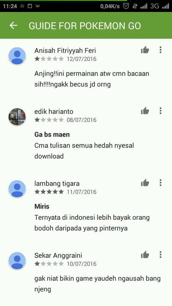 gara gara tidak membaca judul atau tidak bs berbahasa inggris ? (versi pokemon GO)