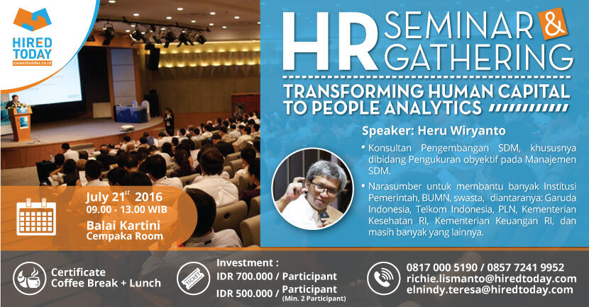 HR Seminar &amp; Gathering: Transforming Human Capital To People Analytics