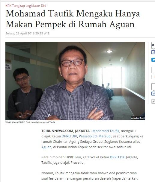 ★★★ Sanusi Mengaku Diajak Abangnya, Taufik ke Rumah Aguan ★★★
