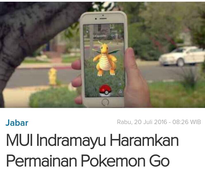MUI Indramayu Larang Mainkan Pokemon Go