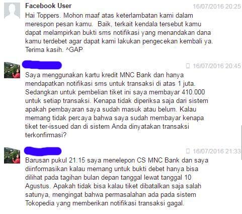 Kesalahan Tokopedia Menjadi Tanggung Jawab Customer