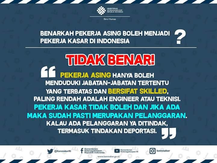 Jika ada warga Mainland kerja Buruh kasar , Laporkan !!!