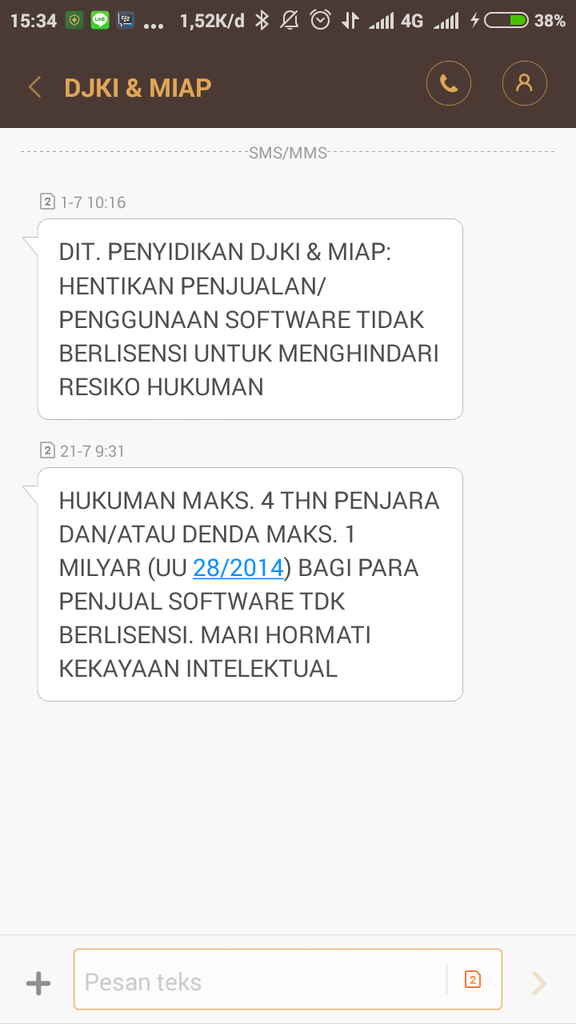 &#91;ASK&#93; Ada yang pernah dapat sms begian gak gan ? 