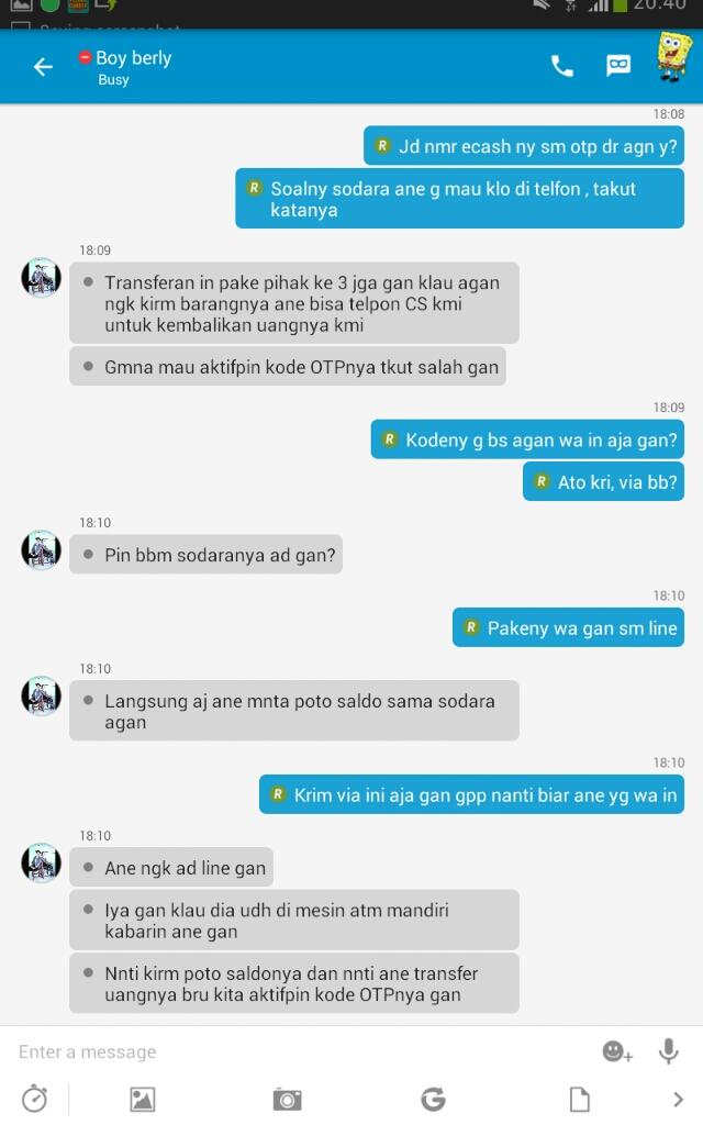 modus penipuan mandiri ecash