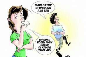 Suami Gemar Main Catur di Warung, Istri Suka Main Sama Tetangga