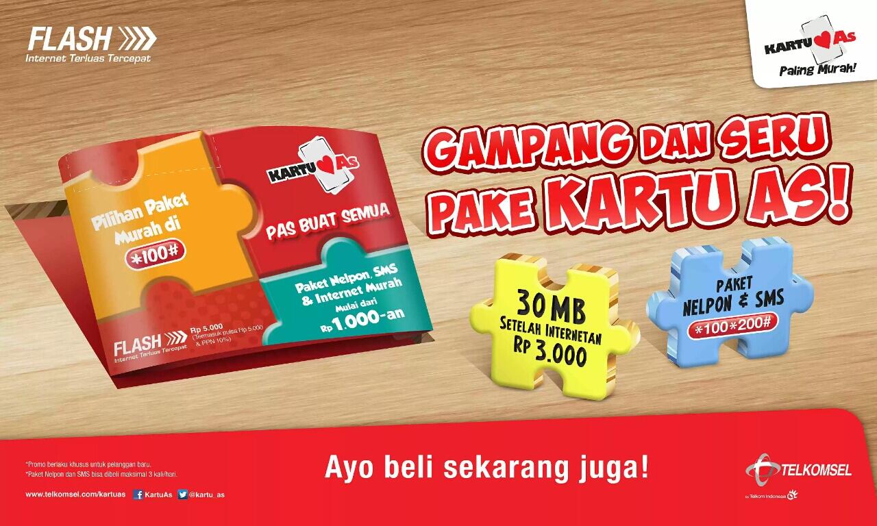 Kartu As Pas Buat Semua Skema Tarif Gampang Internetan wajib masuk 