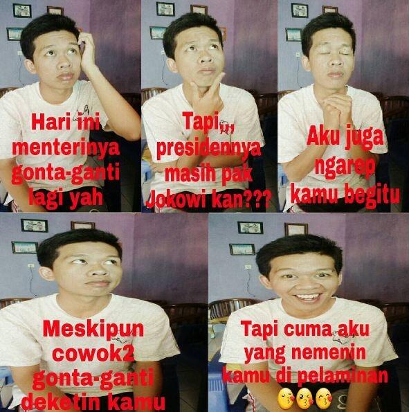 Meme reshuffle menteri Jokowi