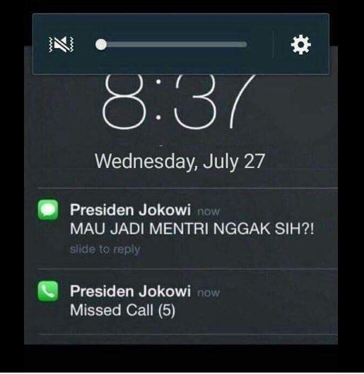 Meme reshuffle menteri Jokowi