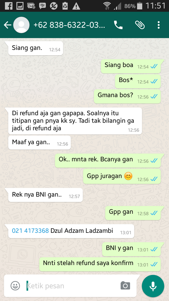 Mohon Niat Baiknya Dzul Adzam Ladzambi/Muh. Farid Abdullah (rek. BNI 012 4173368)