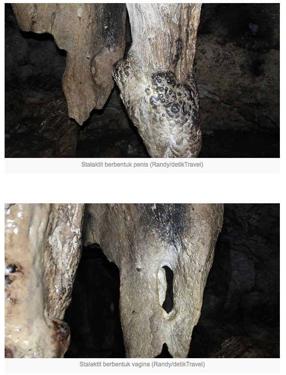 Gua Pangandaran Punya Stalaktit Berbentuk Mr P & Miss V