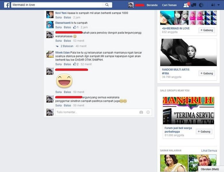 &#91;NGAKAK LAGI !!&#93; Ane ngerusuh di fanpage sinetron Mermaid In Love ..hahahaaa