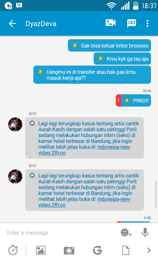 Hati-hati, Hacker sudah mulai mengambil alih BBM kamu gan