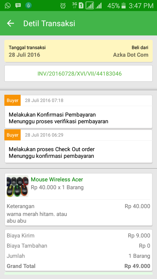 tokopedia verivikasi pembayaran kok lebih dari 5 Jam