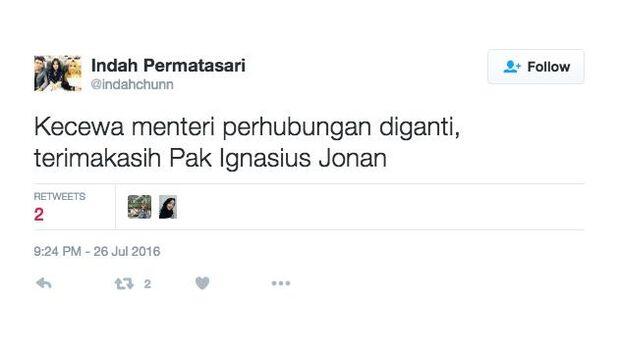 Reaksi Netizen Setelah Jokowi Copot Ignasius Jonan, Klo Pendapat Kaskuser Bagaimana?