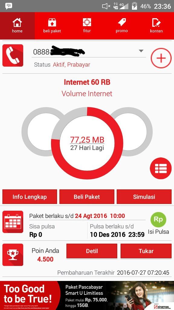 PENGHITUNGAN TARIF KUOTA SMARTFREN YANG TIDAK MASUK AKAL. 