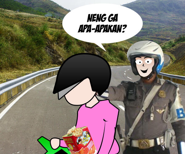 Kejadian Sebenarnya Peristiwa Polisi Jatuh bersama Pengendara Perempuan