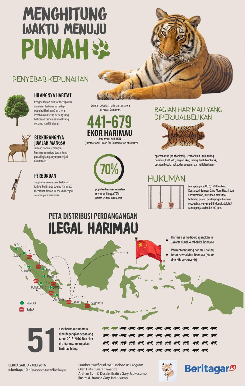 Jalur perdagangan ilegal harimau sumatera