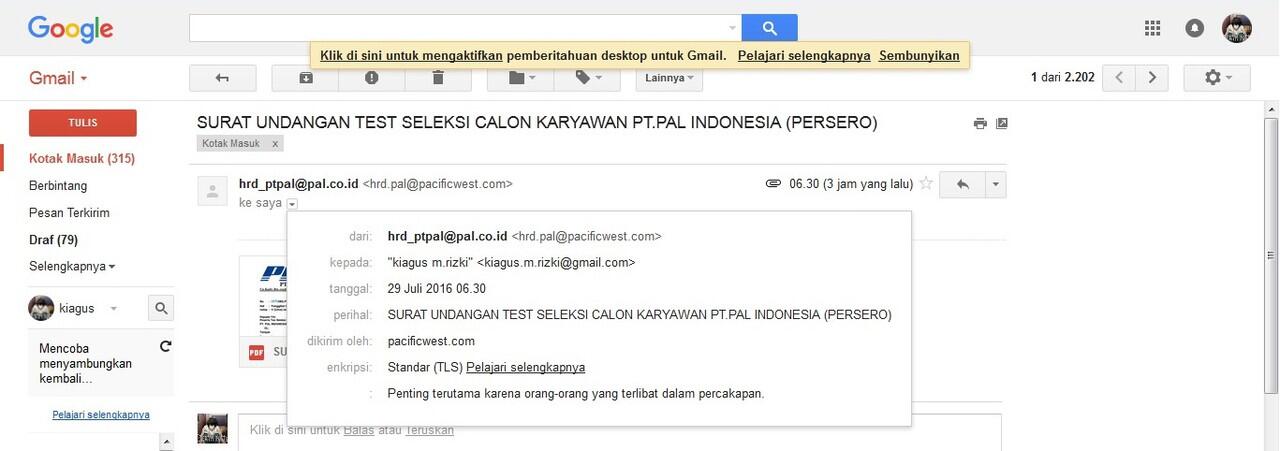 Lowongan Kerja PT.PAL INDONESIA(PERSERO) BENAR atau gak ya ?
