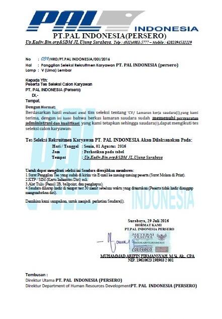 Lowongan Kerja PT.PAL INDONESIA(PERSERO) BENAR atau gak ya ?