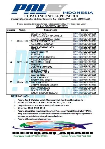 Lowongan Kerja PT.PAL INDONESIA(PERSERO) BENAR atau gak ya ?