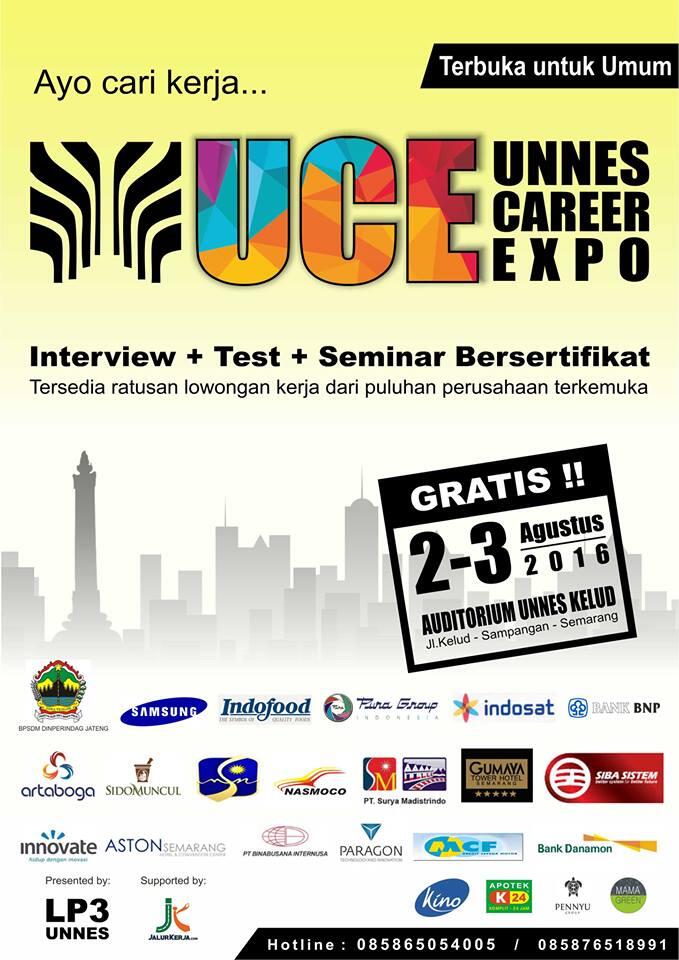 UNNES Career Expo, 2-3 Agustus 2016