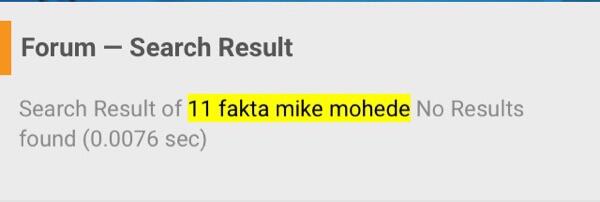 11 fakta tentang MIKE MOHEDE