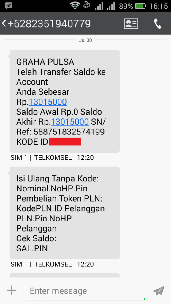 &#91;Sharing&#93; Modus Penipuan mengatasnamakan &quot;Graha Pulsa&quot;